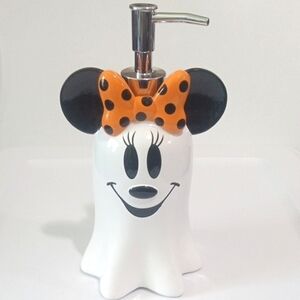 DISNEY MINNIE MOUSE FALL HALLOWEEN GHOST SOAP LOTION DISPENSER 20oz NWOT
